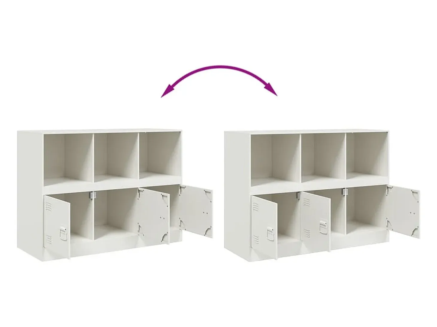 Aparador buffet cómoda armario mueble organizador cocina salón salón 99 x 39 x 73 cm acero blanco 02_0030545