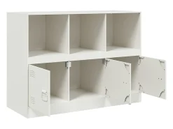 Aparador buffet cómoda armario mueble organizador cocina salón salón 99 x 39 x 73 cm acero blanco 02_0030545