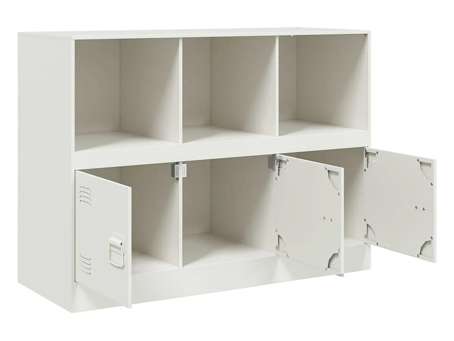 Aparador buffet cómoda armario mueble organizador cocina salón salón 99 x 39 x 73 cm acero blanco 02_0030545