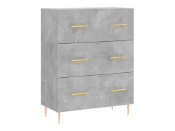 Aparador buffet cómoda armario mueble organizador cocina salón salón alto 69,5 x 34 x 180 cm madera contrachapada gris 02_0034505