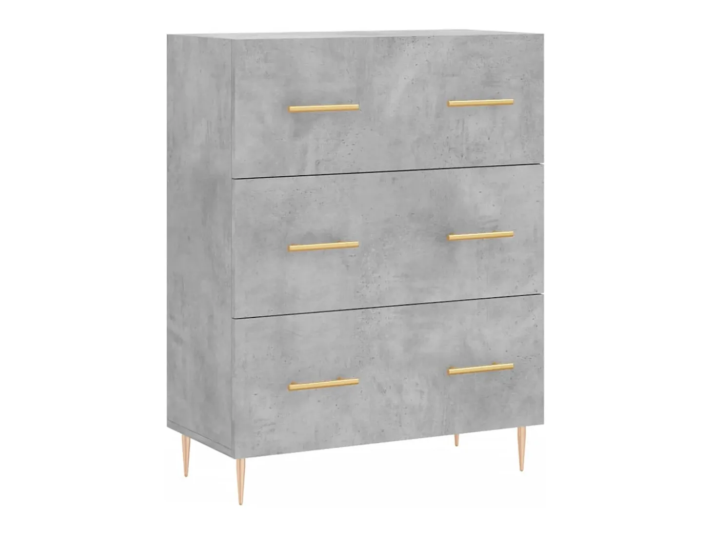 Aparador buffet cómoda armario mueble organizador cocina salón salón alto 69,5 x 34 x 180 cm madera contrachapada gris 02_0034505
