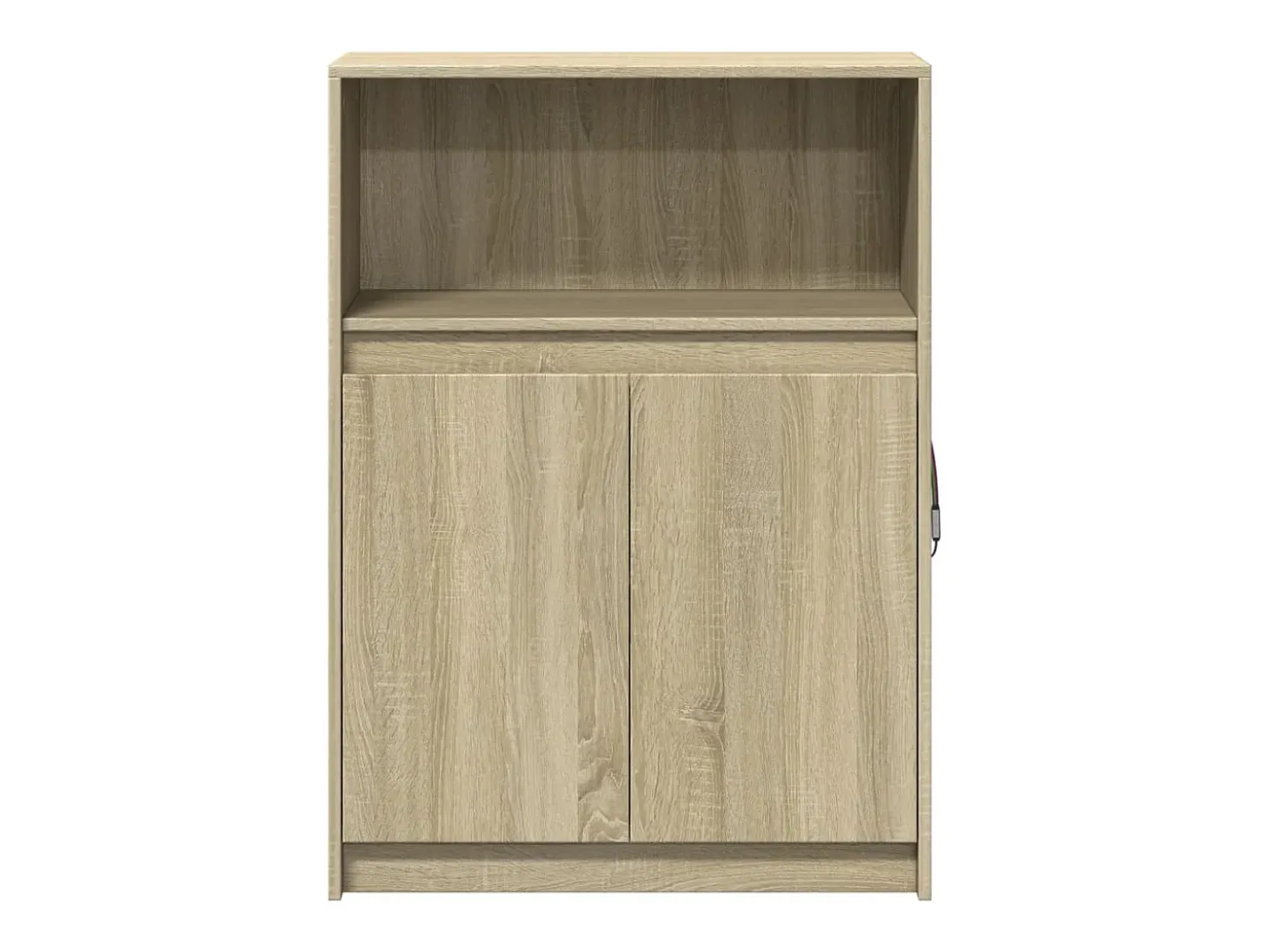 Aparador buffet cómoda armario mueble organizador cocina salón salón con Sonoma LED 72 x 34 x 100 cm madera contrachapada marrón 02_0029797