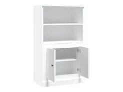 Aparador buffet cómoda armario mueble organizador cocina salón salón alto 60 x 35,5 x 103,5 cm madera contrachapada blanco 02_0032467