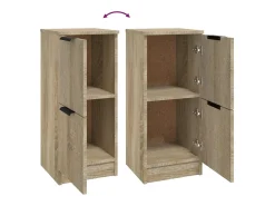 Aparador buffet cómoda armario unidad de almacenamiento organizador cocina salón salón juego de 2 sonoma 30 x 30 x 70 cm marrón madera contrachapada 02_0036800