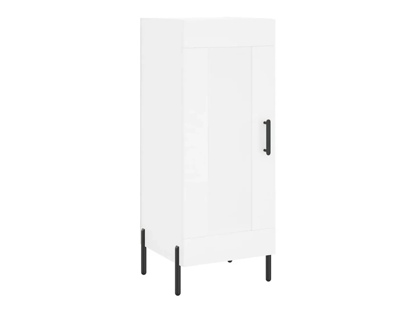 Aparador buffet cómoda armario mueble organizador cocina salón salón alto 34,5 x 34 x 180 cm madera contrachapada blanco 02_0032417