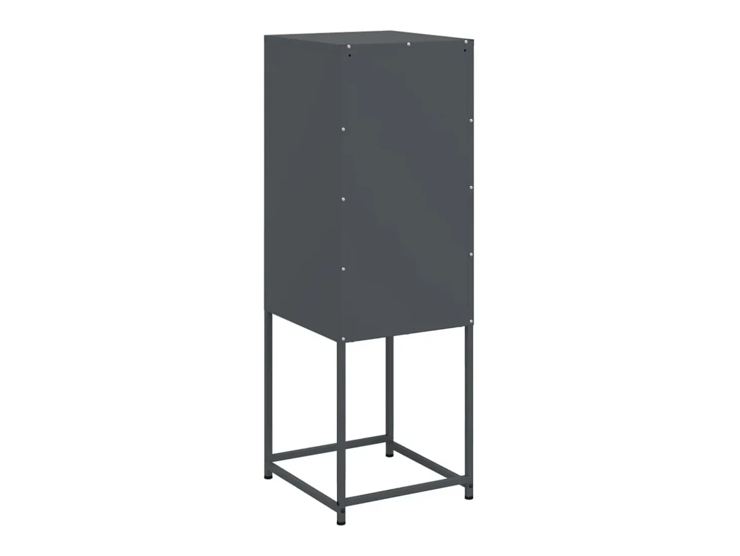 Aparador buffet cómoda armario mueble organizador cocina salón salón alto 36 x 39 x 107 cm acero antracita 02_0032199