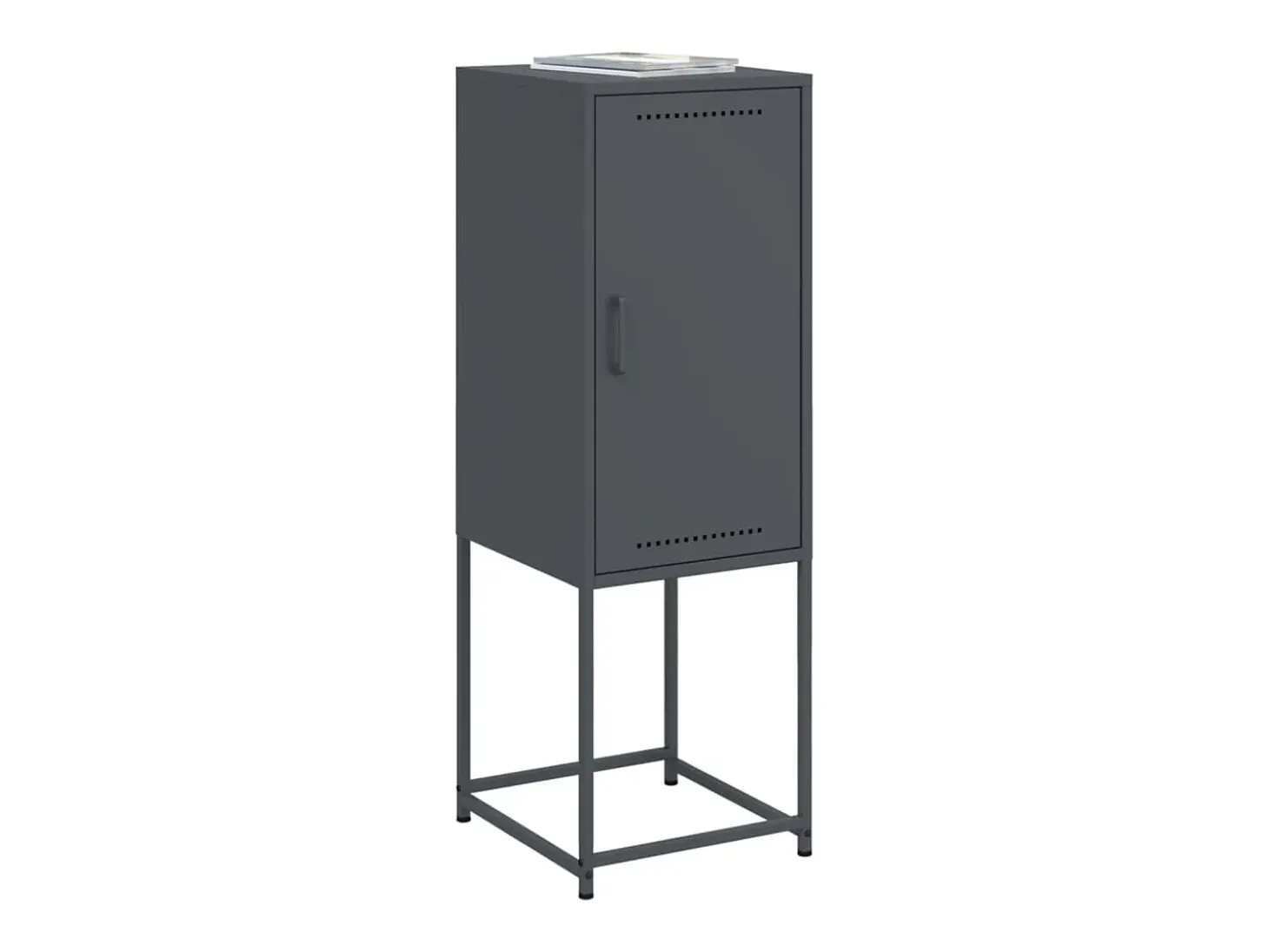 Aparador buffet cómoda armario mueble organizador cocina salón salón alto 36 x 39 x 107 cm acero antracita 02_0032199