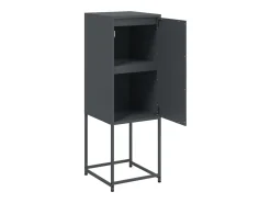 Aparador buffet cómoda armario mueble organizador cocina salón salón alto 36 x 39 x 107 cm acero antracita 02_0032199