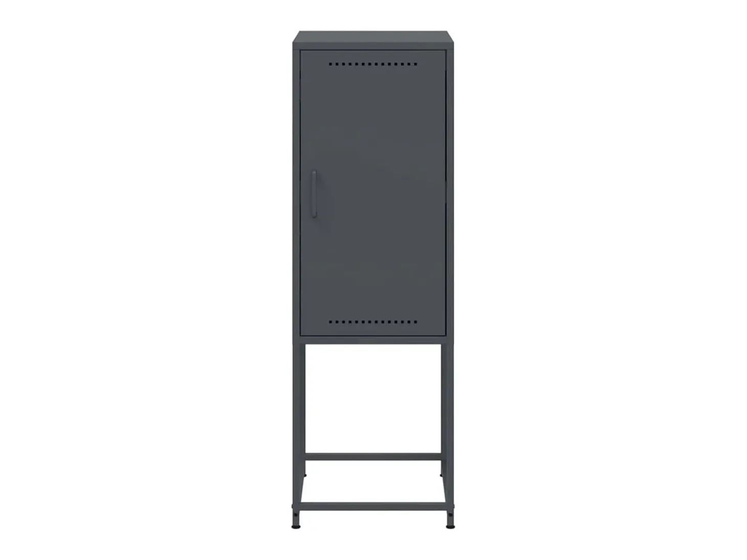 Aparador buffet cómoda armario mueble organizador cocina salón salón alto 36 x 39 x 107 cm acero antracita 02_0032199