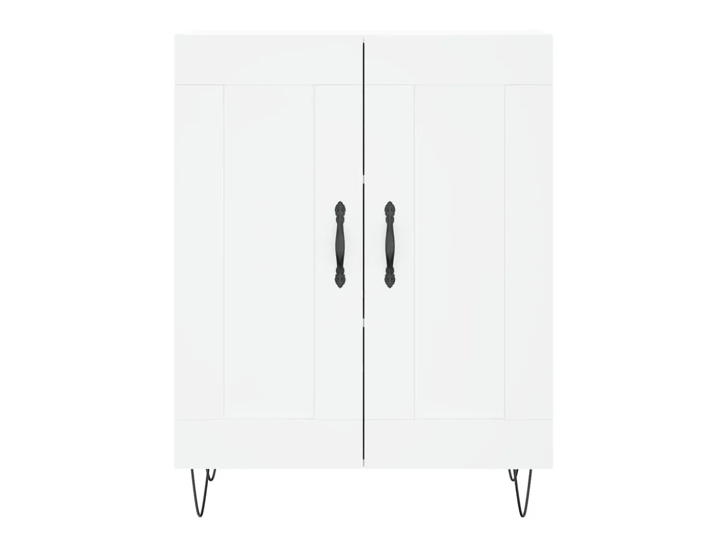 Aparador buffet cómoda armario mueble organizador cocina salón salón alto 69,5 x 34 x 180 cm madera contrachapada blanco 02_0032547