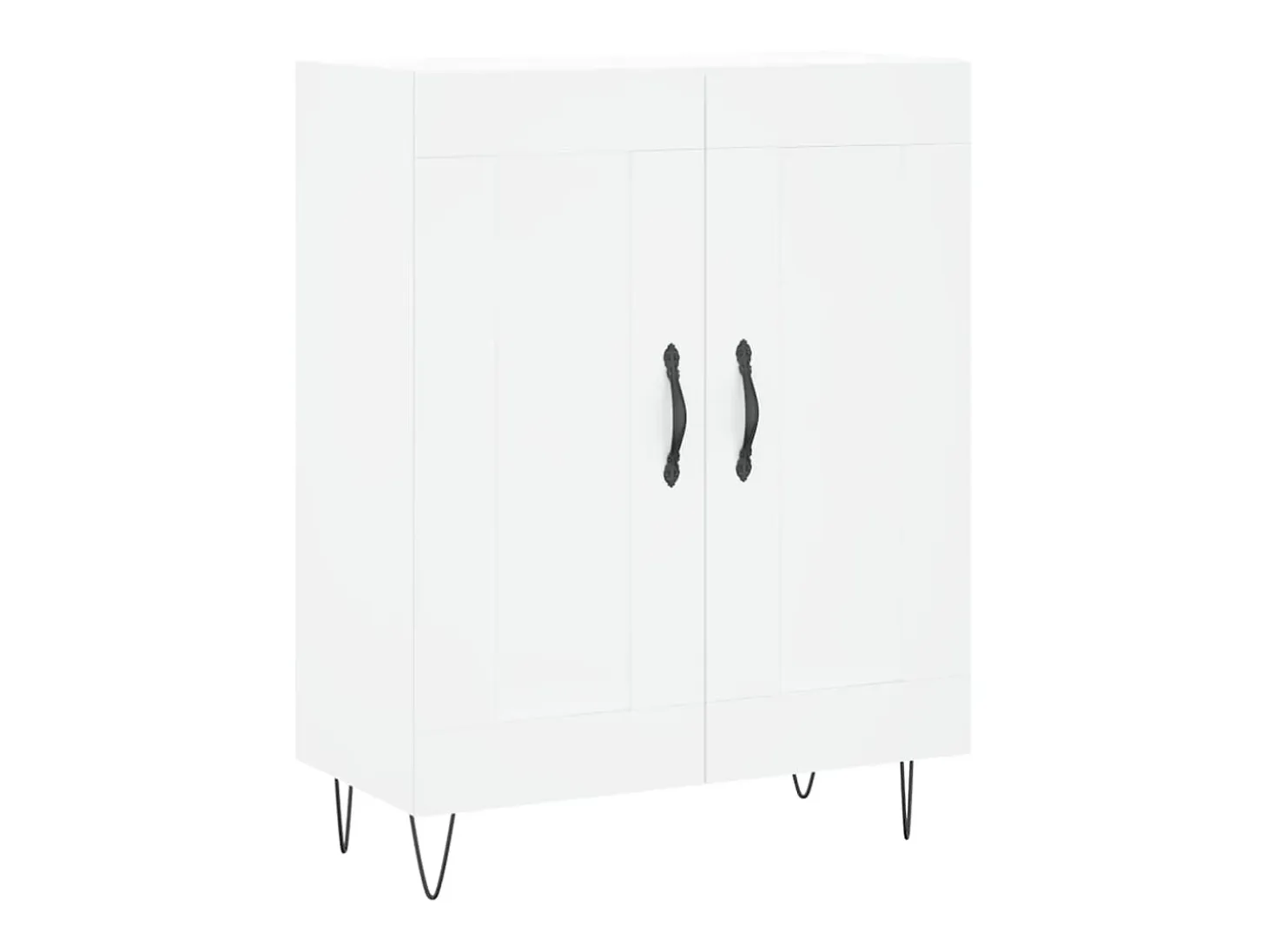 Aparador buffet cómoda armario mueble organizador cocina salón salón alto 69,5 x 34 x 180 cm madera contrachapada blanco 02_0032547
