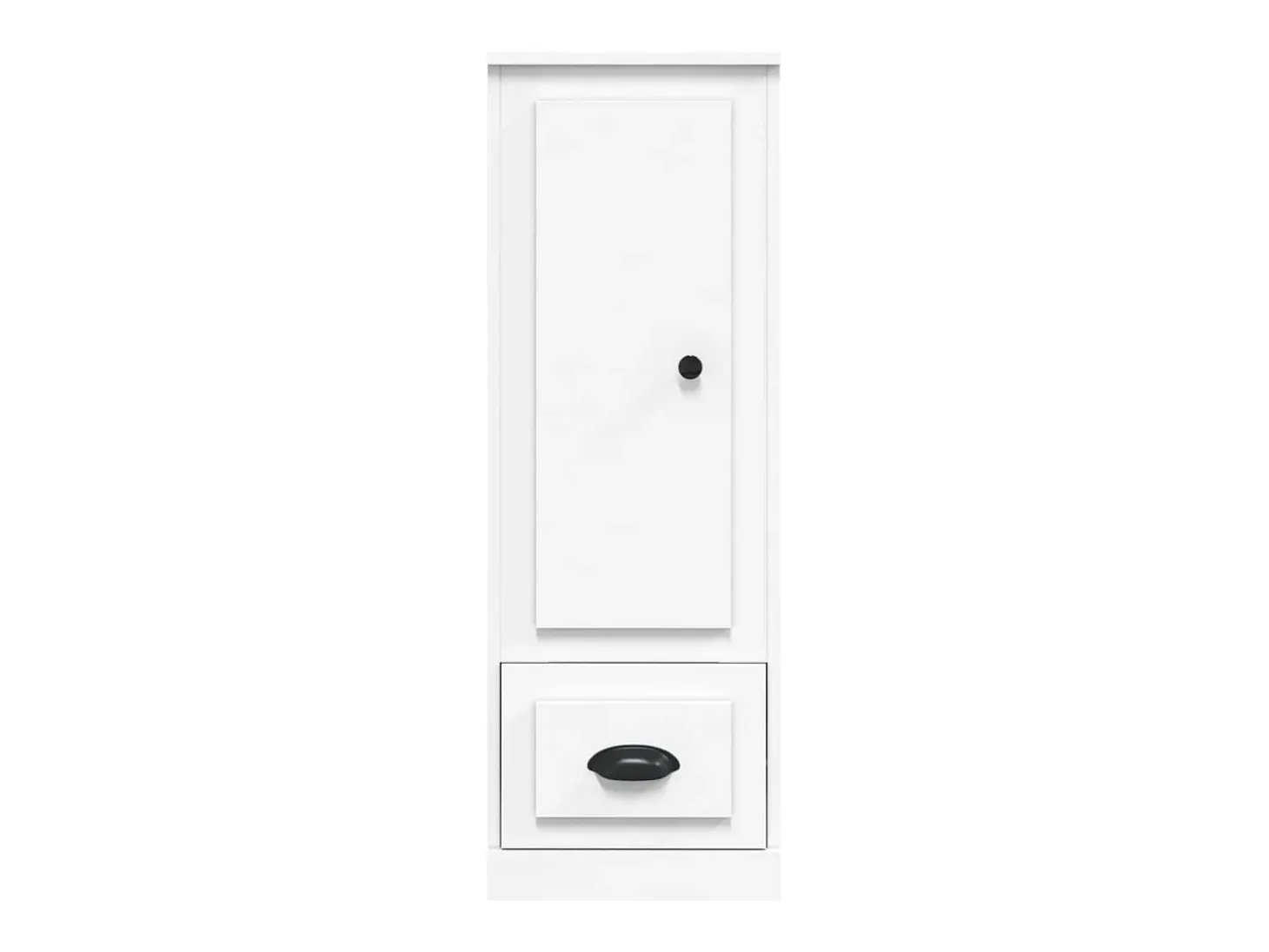 Aparador buffet cómoda armario mueble organizador cocina salón salón alto 36 x 35,5 x 103,5 cm madera contrachapada blanco 02_0032436