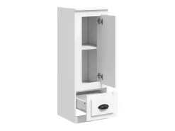 Aparador buffet cómoda armario mueble organizador cocina salón salón alto 36 x 35,5 x 103,5 cm madera contrachapada blanco 02_0032436