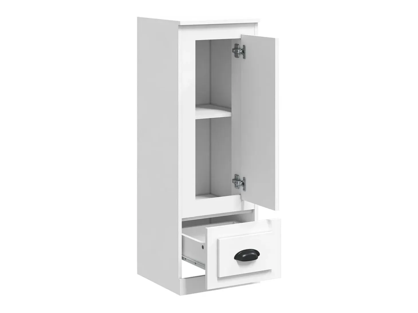 Aparador buffet cómoda armario mueble organizador cocina salón salón alto 36 x 35,5 x 103,5 cm madera contrachapada blanco 02_0032436