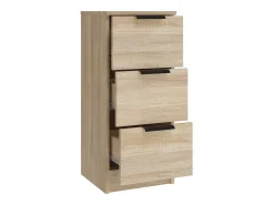 Aparador buffet cómoda gabinete unidad de almacenamiento organizador cocina sala de estar sala de estar 3 piezas madera contrachapada sonoma marrón 02_0037107
