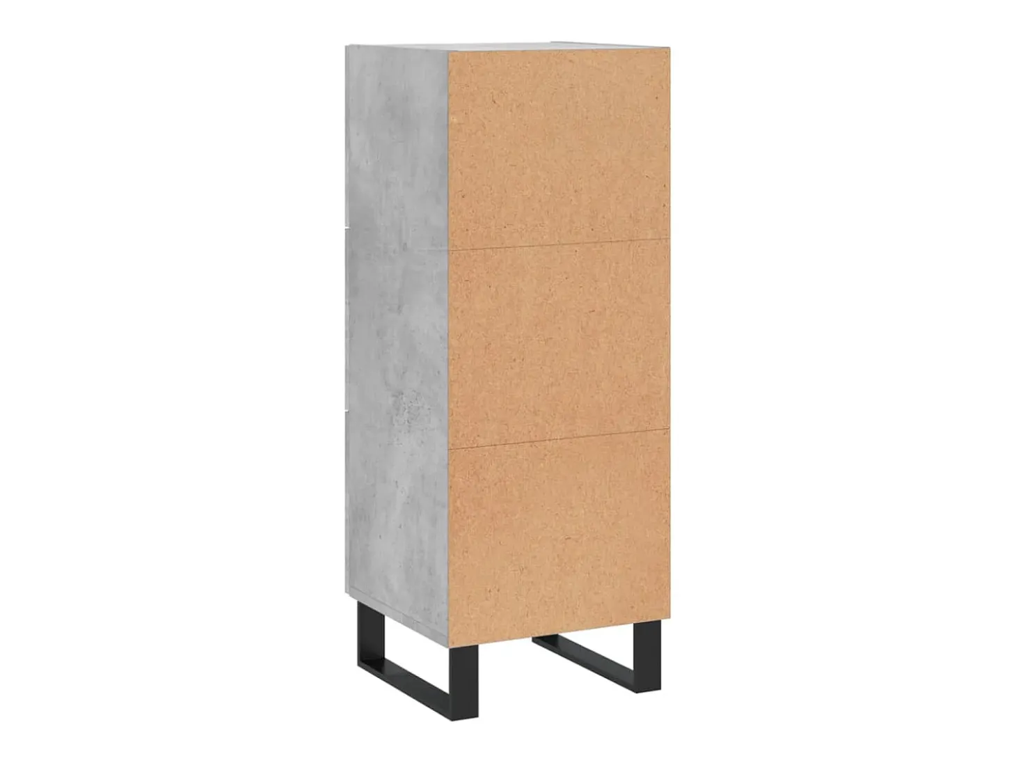 Aparador buffet cómoda mueble mueble de almacenaje organizador cocina salón salón 34,5 x 34 x 90 cm madera contrachapada gris 02_0031881