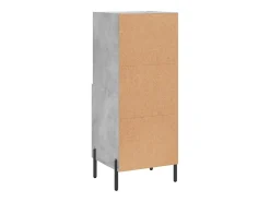 Aparador buffet cómoda mueble mueble de almacenaje organizador cocina salón salón 34,5 x 34 x 90 cm madera contrachapada gris 02_0031916