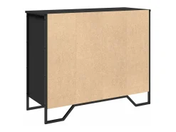 Aparador buffet cómoda mueble mueble de almacenaje organizador cocina salón salón 91 x 35,5 x 74,5 cm madera contrachapada negra 02_0036156