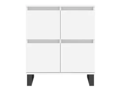 Aparador buffet cómoda mueble almacenaje organizador cocina salón salón juego de 2 madera contrachapada blanca 02_0036688