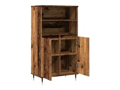 Aparador buffet cómoda mueble mueble de almacenaje organizador cocina salón salón alto madera vieja 60 x 36 x 110 cm madera contrachapada marrón 02_0035656