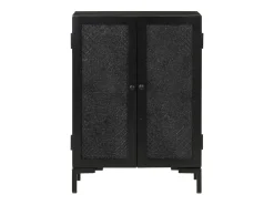 Aparador buffet cómoda mueble almacenaje organizador cocina salón salón 55 x 30 x 77 cm madera maciza de mango y hierro negro 02_0035952