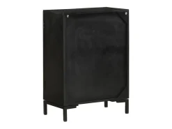 Aparador buffet cómoda mueble almacenaje organizador cocina salón salón 55 x 30 x 77 cm madera maciza de mango y hierro negro 02_0035952
