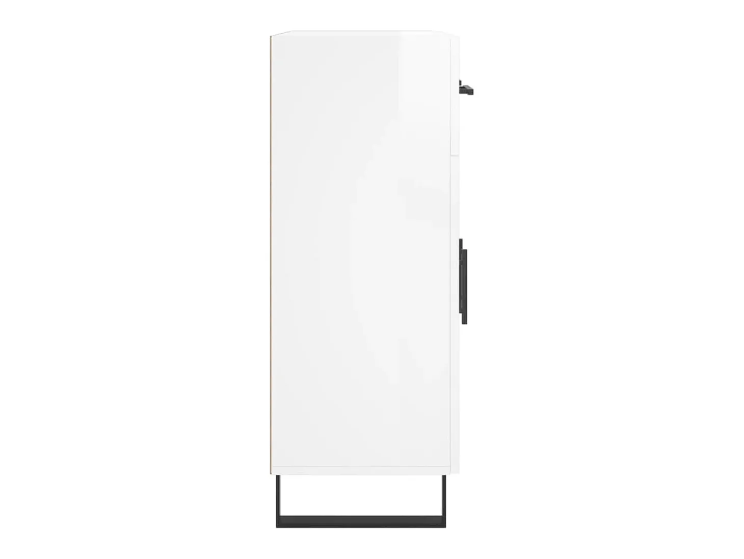 Aparador buffet cómoda mueble mueble de almacenaje organizador cocina salón brillante 69,5 x 34 x 90 cm madera contrachapada blanco 02_0030687