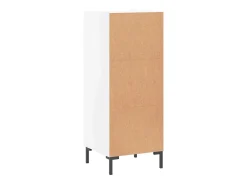 Aparador buffet cómoda mueble mueble de almacenaje organizador cocina salón brillante 34,5 x 34 x 90 cm madera contrachapada blanco 02_0030632