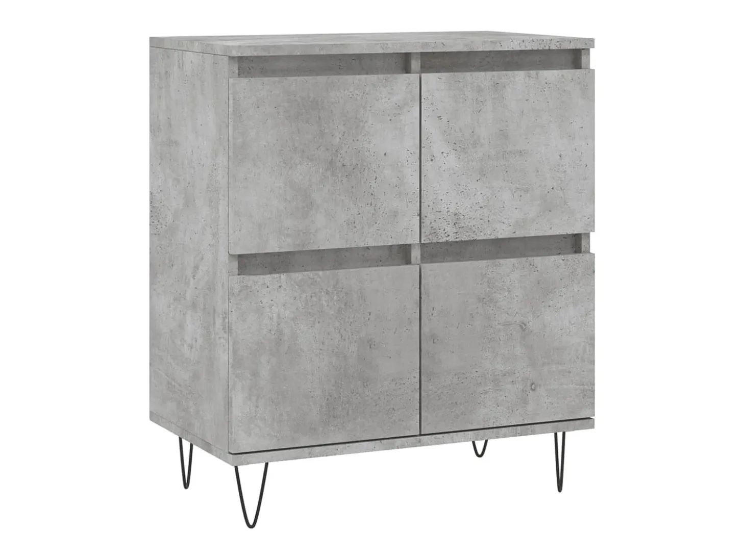 Aparador buffet cómoda mueble almacenaje organizador cocina salón salón juego de 2 madera contrachapada gris 02_0036876