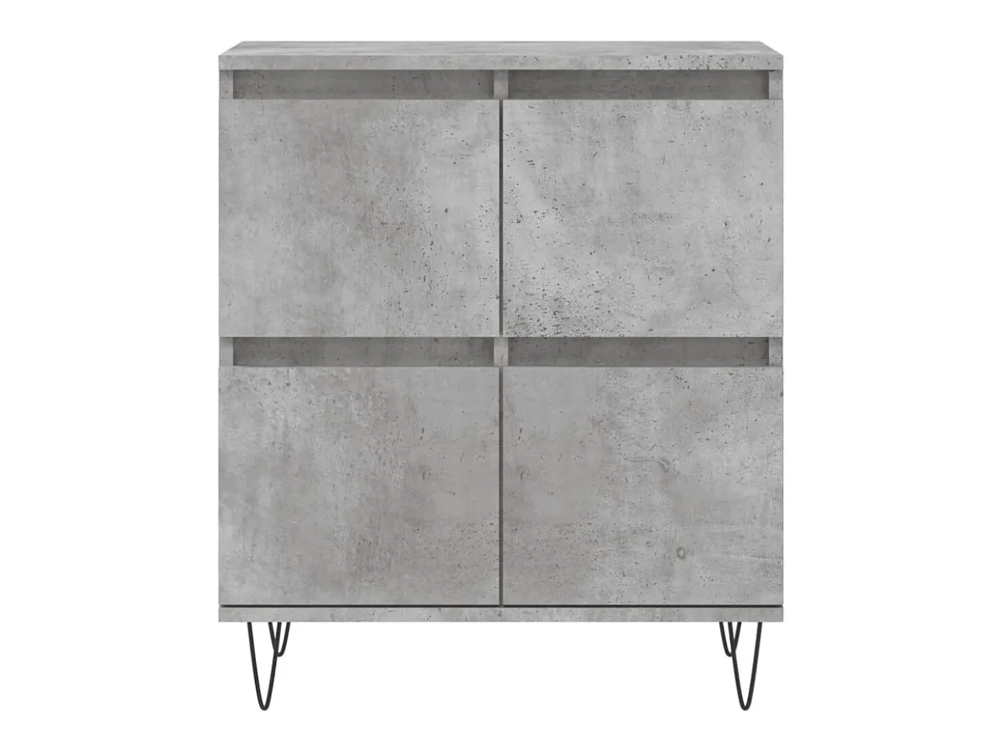 Aparador buffet cómoda mueble almacenaje organizador cocina salón salón juego de 2 madera contrachapada gris 02_0036876