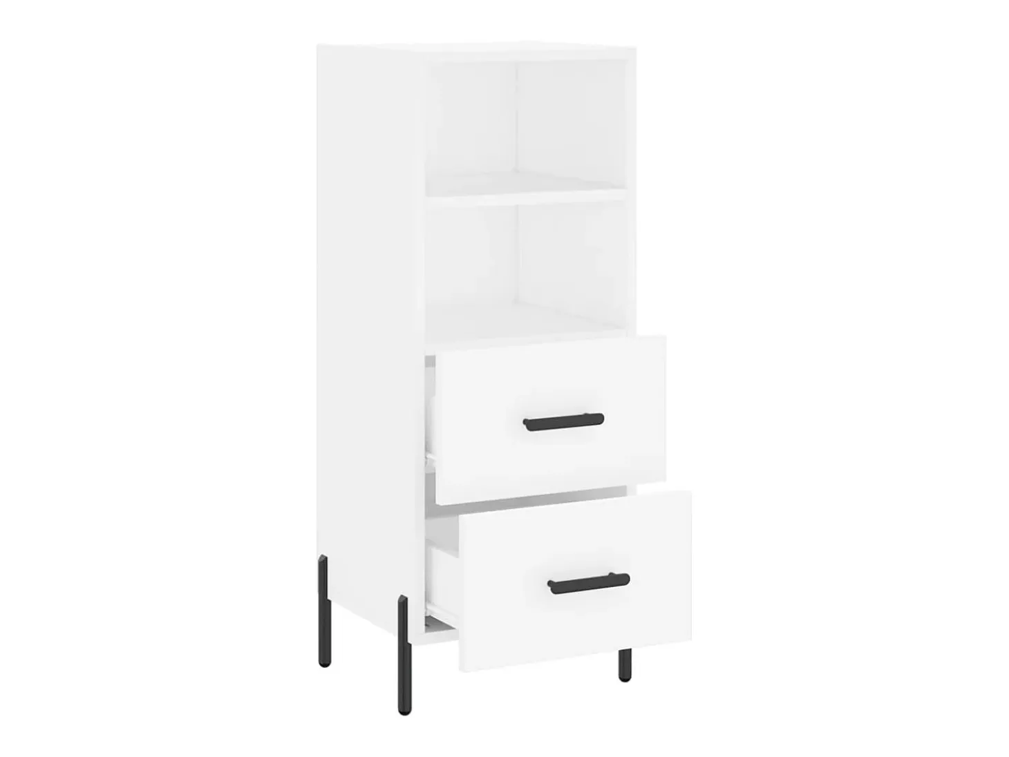 Aparador buffet cómoda mueble mueble de almacenaje organizador cocina salón salón 34,5 x 34 x 90 cm madera contrachapada blanco 02_0030269