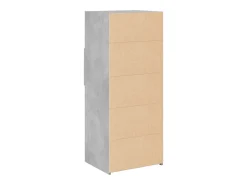 Aparador buffet cómoda mueble mueble de almacenamiento organizador cocina salón salón alto 50 x 42,5 x 124 cm madera contrachapada gris 02_0034448