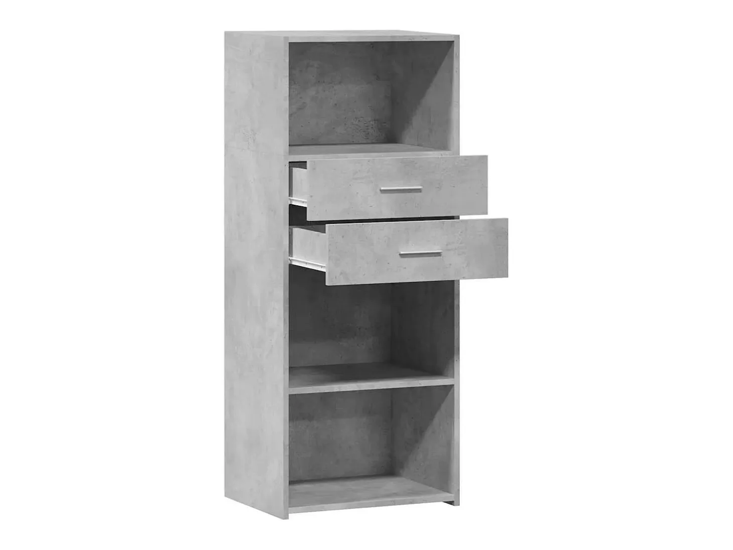 Aparador buffet cómoda mueble mueble de almacenamiento organizador cocina salón salón alto 50 x 42,5 x 124 cm madera contrachapada gris 02_0034448