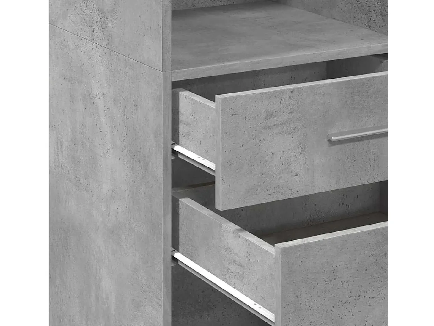Aparador buffet cómoda mueble mueble de almacenamiento organizador cocina salón salón alto 50 x 42,5 x 124 cm madera contrachapada gris 02_0034448