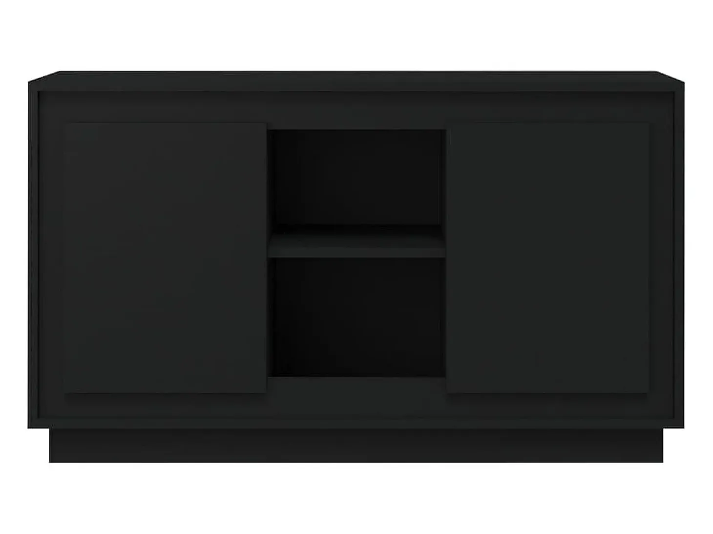 Aparador buffet cómoda mueble mueble de almacenamiento organizador cocina salón salón 102 x 35 x 60 cm madera contrachapada negro 02_0035818