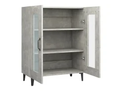 Aparador buffet cómoda mueble mueble de almacenaje organizador cocina salón salón 69,5 x 34 x 90 cm madera contrachapada gris 02_0032057
