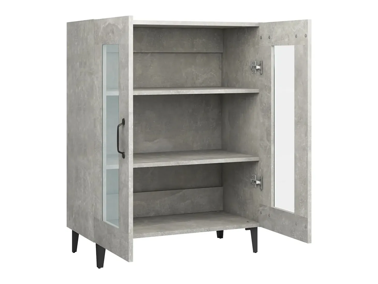 Aparador buffet cómoda mueble mueble de almacenaje organizador cocina salón salón 69,5 x 34 x 90 cm madera contrachapada gris 02_0032057