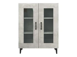 Aparador buffet cómoda mueble mueble de almacenaje organizador cocina salón salón 69,5 x 34 x 90 cm madera contrachapada gris 02_0032057