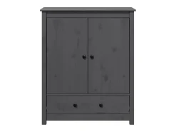 Aparador buffet cómoda mueble almacenaje organizador cocina salón salón 83 x 41,5 x 100 cm madera maciza de pino gris 02_0031808
