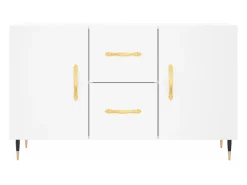 Aparador buffet cómoda mueble mueble de almacenaje organizador cocina salón salón 100 x 36 x 60 cm madera contrachapada blanco 02_0030159