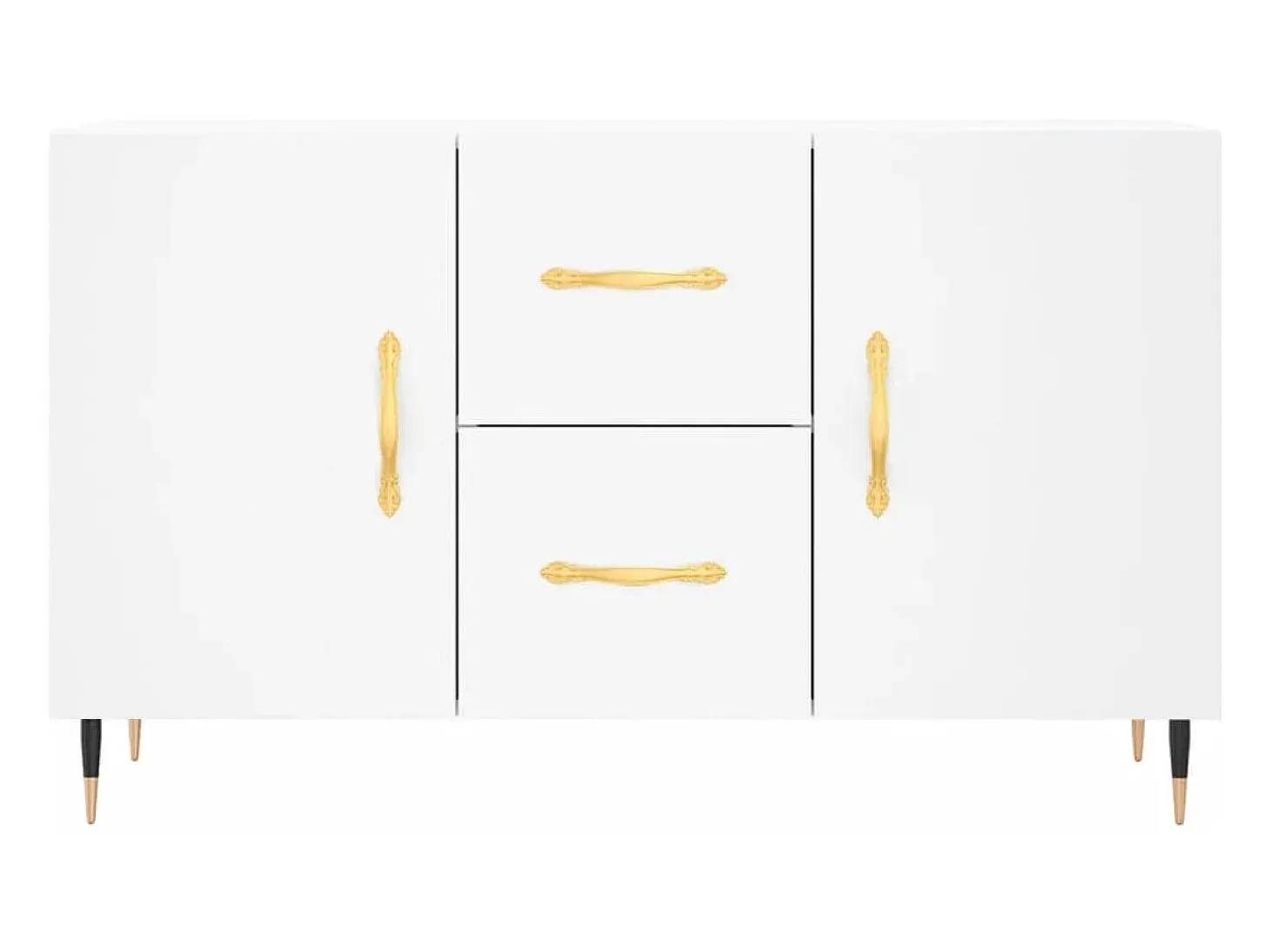 Aparador buffet cómoda mueble mueble de almacenaje organizador cocina salón salón 100 x 36 x 60 cm madera contrachapada blanco 02_0030159
