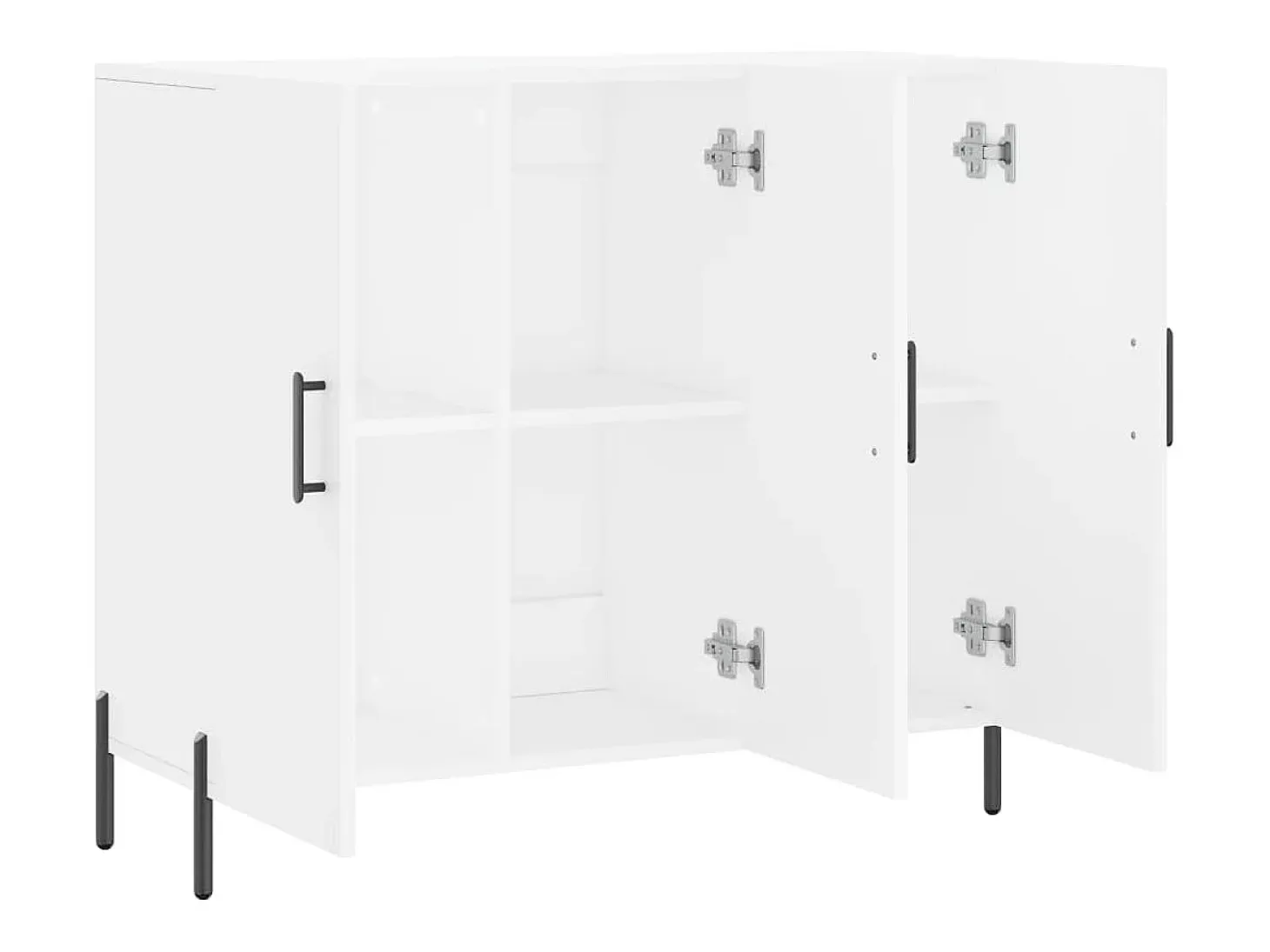 Aparador buffet cómoda mueble almacenaje organizador cocina salón salón 90 x 34 x 80 cm madera contrachapada blanco 02_0030534