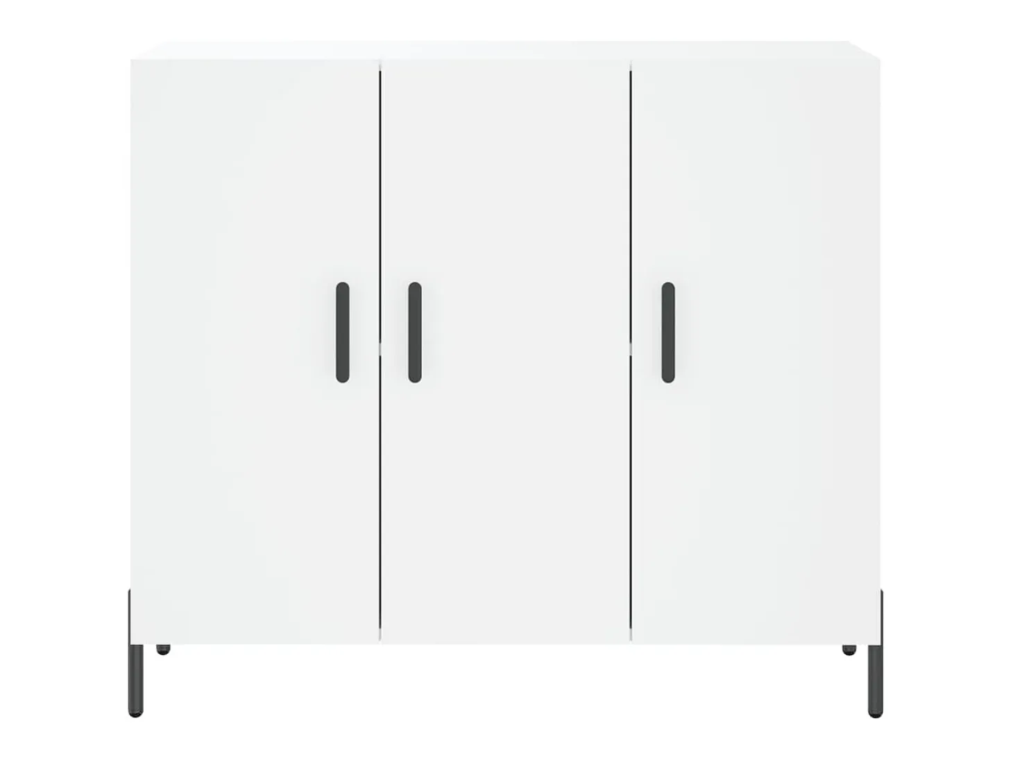 Aparador buffet cómoda mueble almacenaje organizador cocina salón salón 90 x 34 x 80 cm madera contrachapada blanco 02_0030534