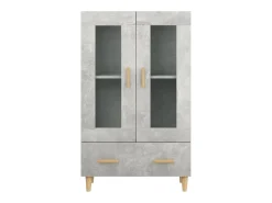 Aparador buffet cómoda mueble mueble de almacenaje organizador cocina salón salón alto 70 x 31 x 115 cm madera contrachapada gris 02_0034713