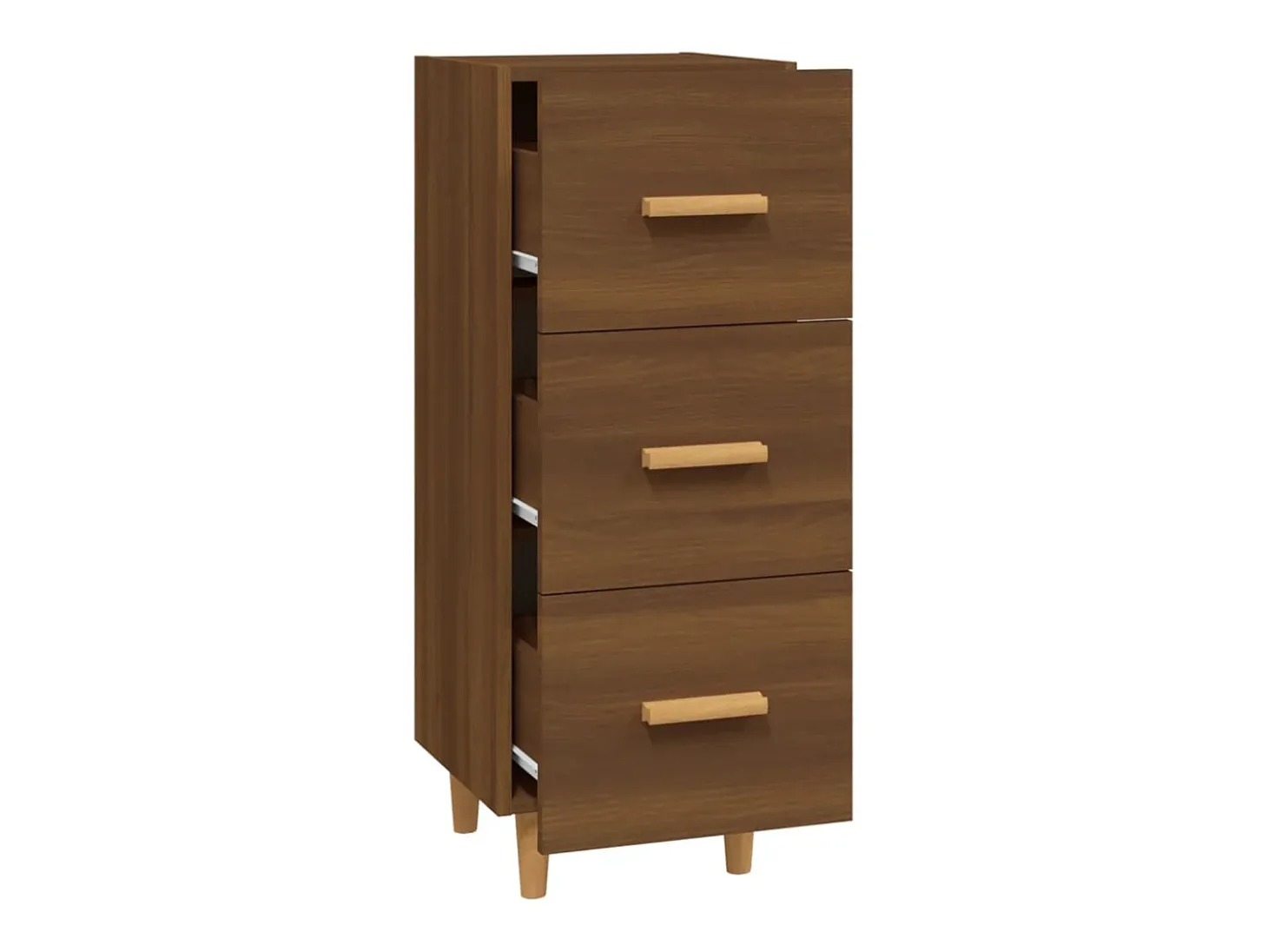 Aparador buffet cómoda mueble mueble de almacenaje organizador cocina salón salón 34,5 x 34 x 90 cm madera contrachapada marrón 02_0031209