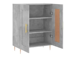 Aparador buffet cómoda mueble mueble de almacenaje organizador cocina salón salón 69,5 x 34 x 90 cm madera contrachapada gris 02_0032018