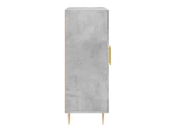 Aparador buffet cómoda mueble mueble de almacenaje organizador cocina salón salón 69,5 x 34 x 90 cm madera contrachapada gris 02_0032018