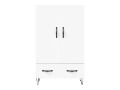 Aparador buffet cómoda mueble mueble de almacenaje organizador cocina salón salón alto 69,5 x 31 x 115 cm madera contrachapada blanco 02_0032513