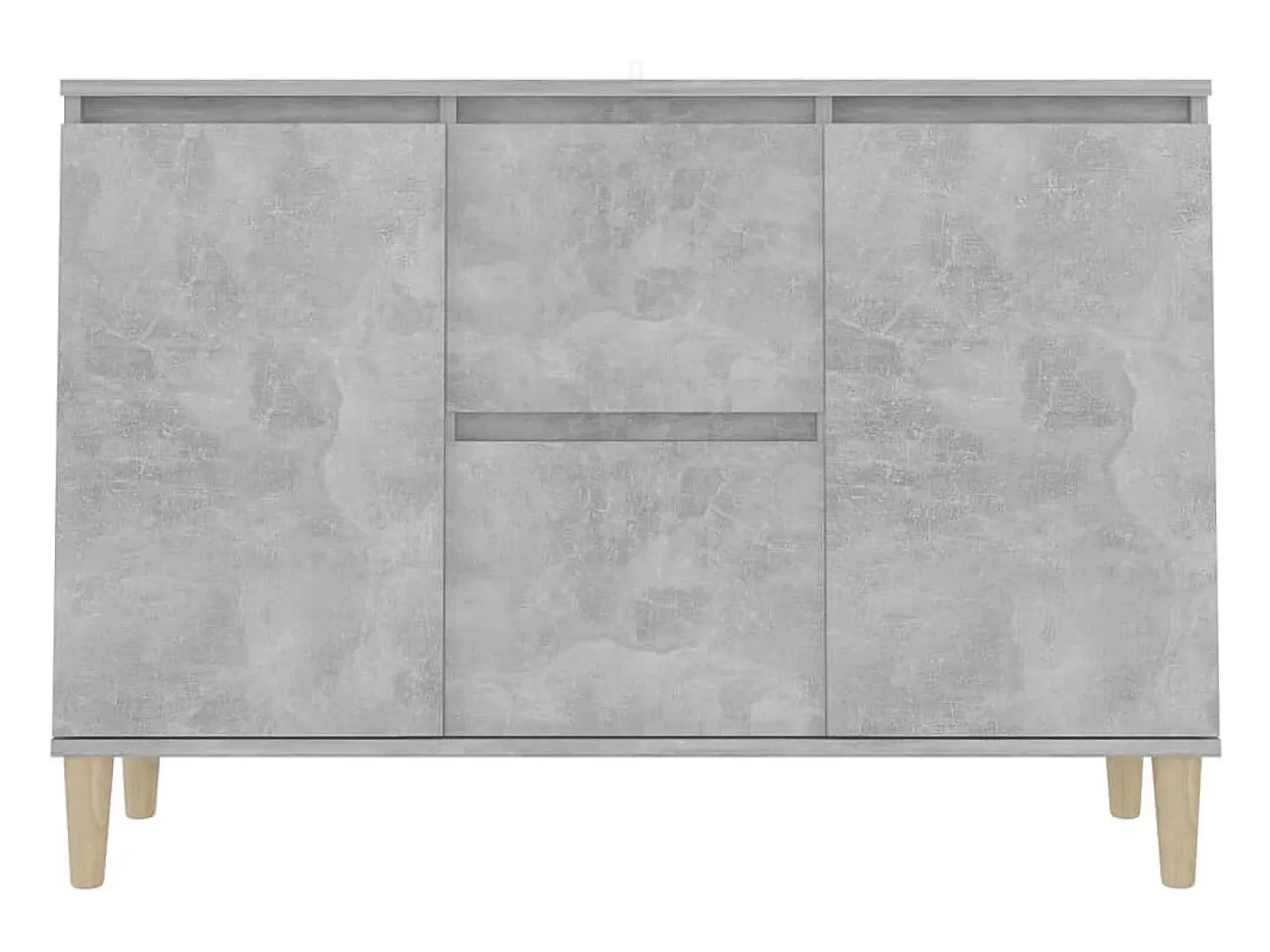 Aparador buffet cómoda mueble mueble de almacenaje organizador cocina salón salón 101 x 35 x 70 cm madera contrachapada gris 02_0031833
