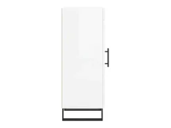 Aparador buffet cómoda mueble almacenaje organizador cocina salón brillante 34,5 x 34 x 90 cm madera contrachapada blanco 02_0030631